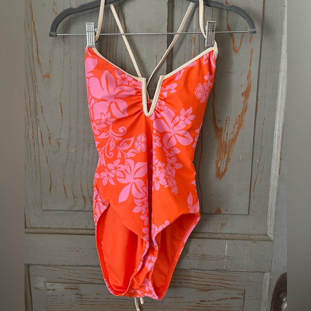 Sanctuary Splendid Orange Hype One Piece Swim Suit